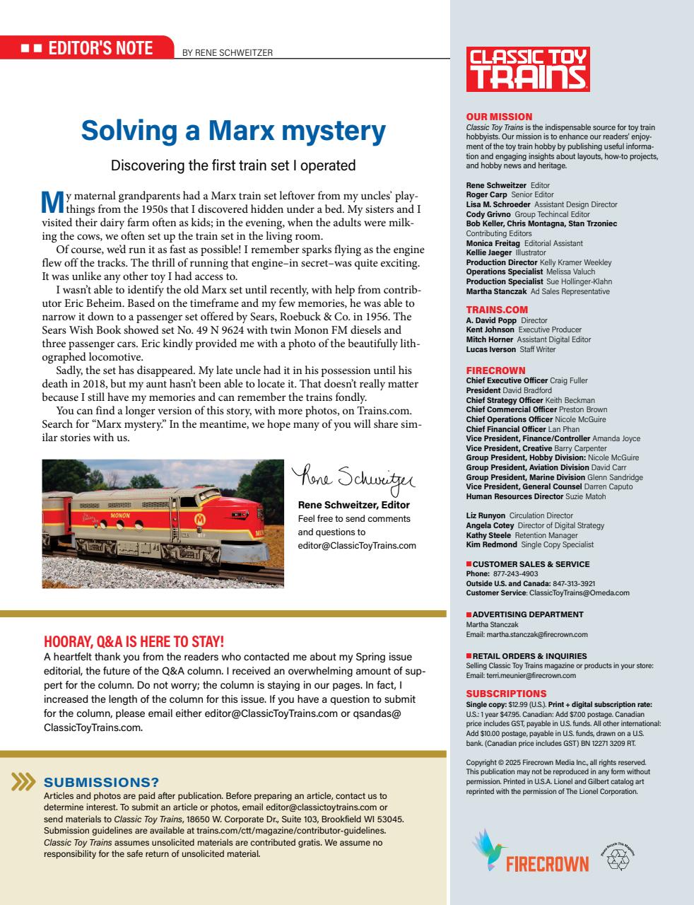Classic Toy Trains Preview Pages