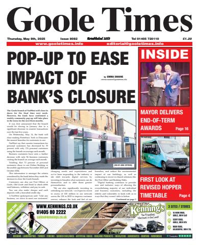 Goole Times issue May 8th 2025