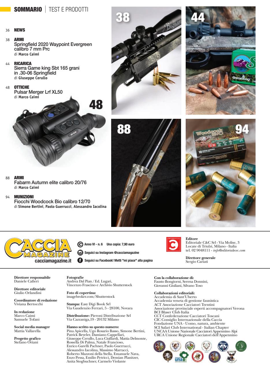 Caccia Magazine Preview Pages