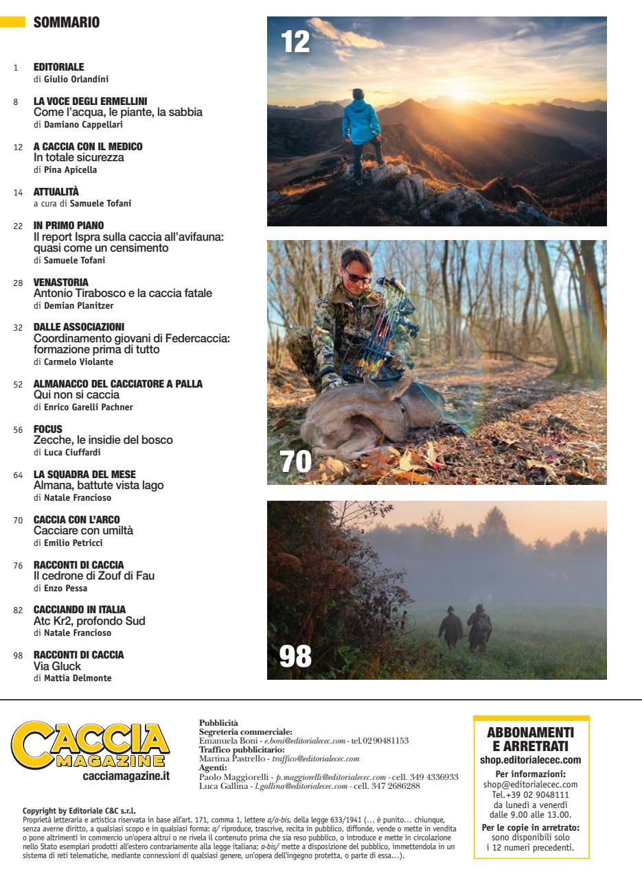 Caccia Magazine Preview Pages