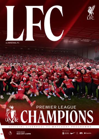 Liverpool FC Programmes issue vs Arsenal 24/25