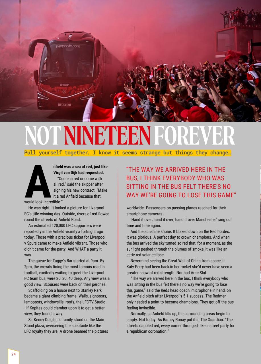 Liverpool FC Programmes Preview Pages