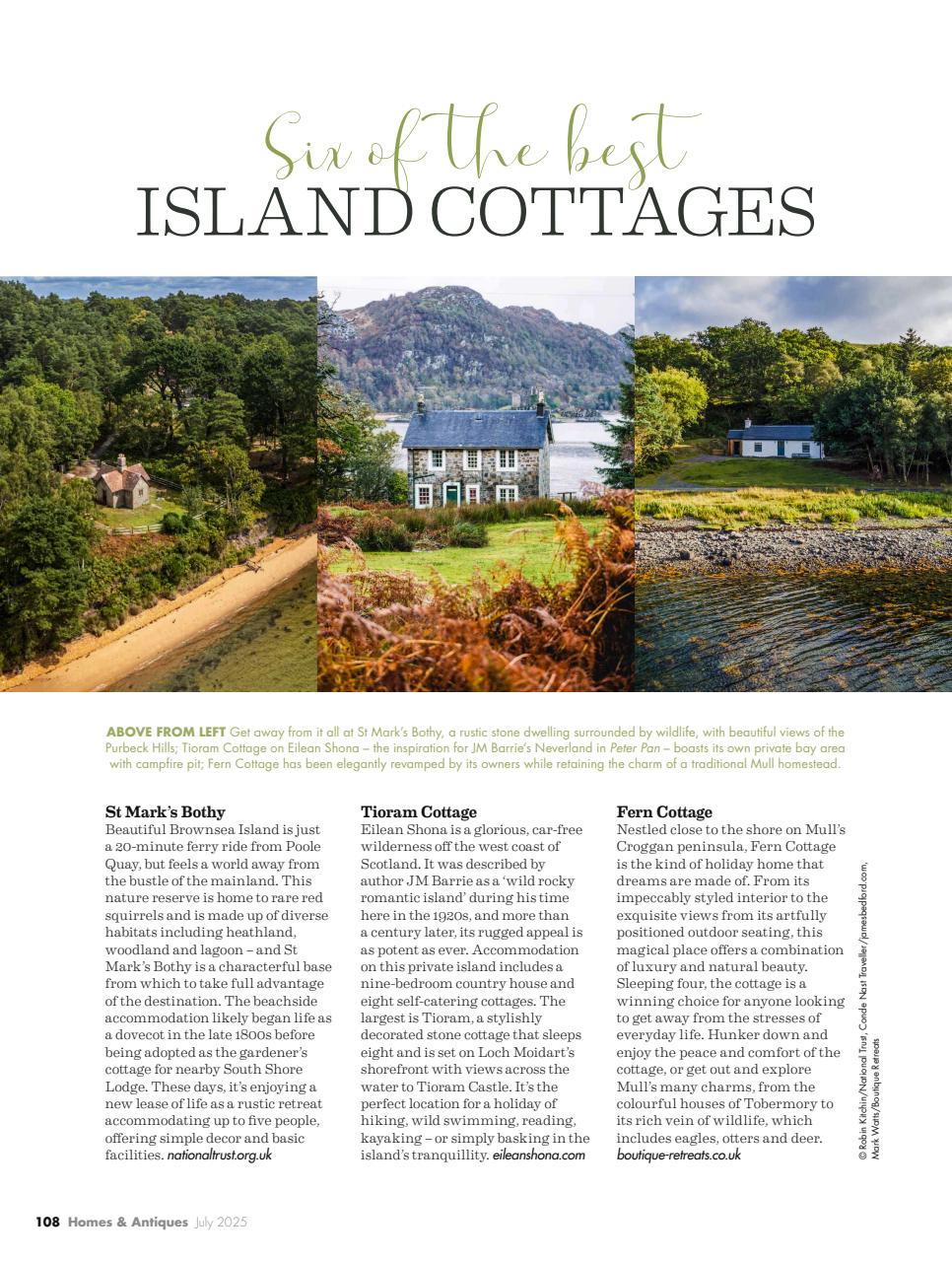 Homes & Antiques Magazine Preview Pages