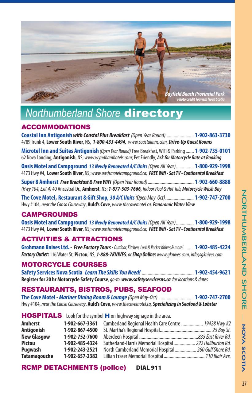 Motorcycle Tour Guide Nova Scotia Preview Pages