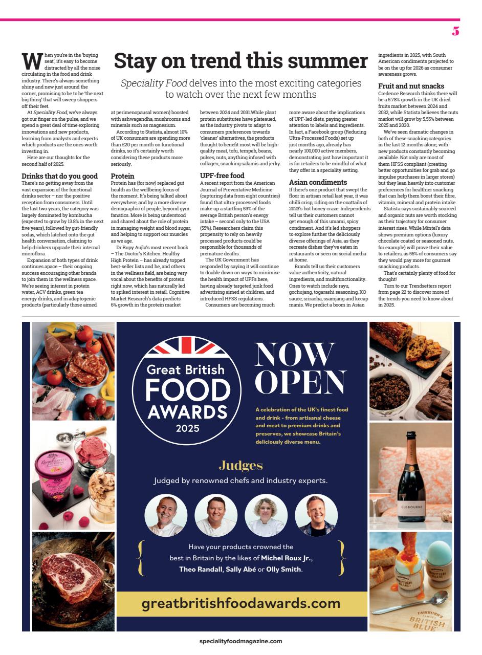Speciality Food Preview Pages