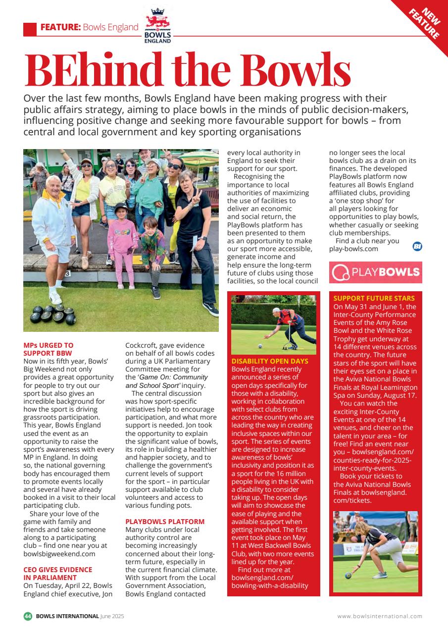 Bowls International Preview Pages