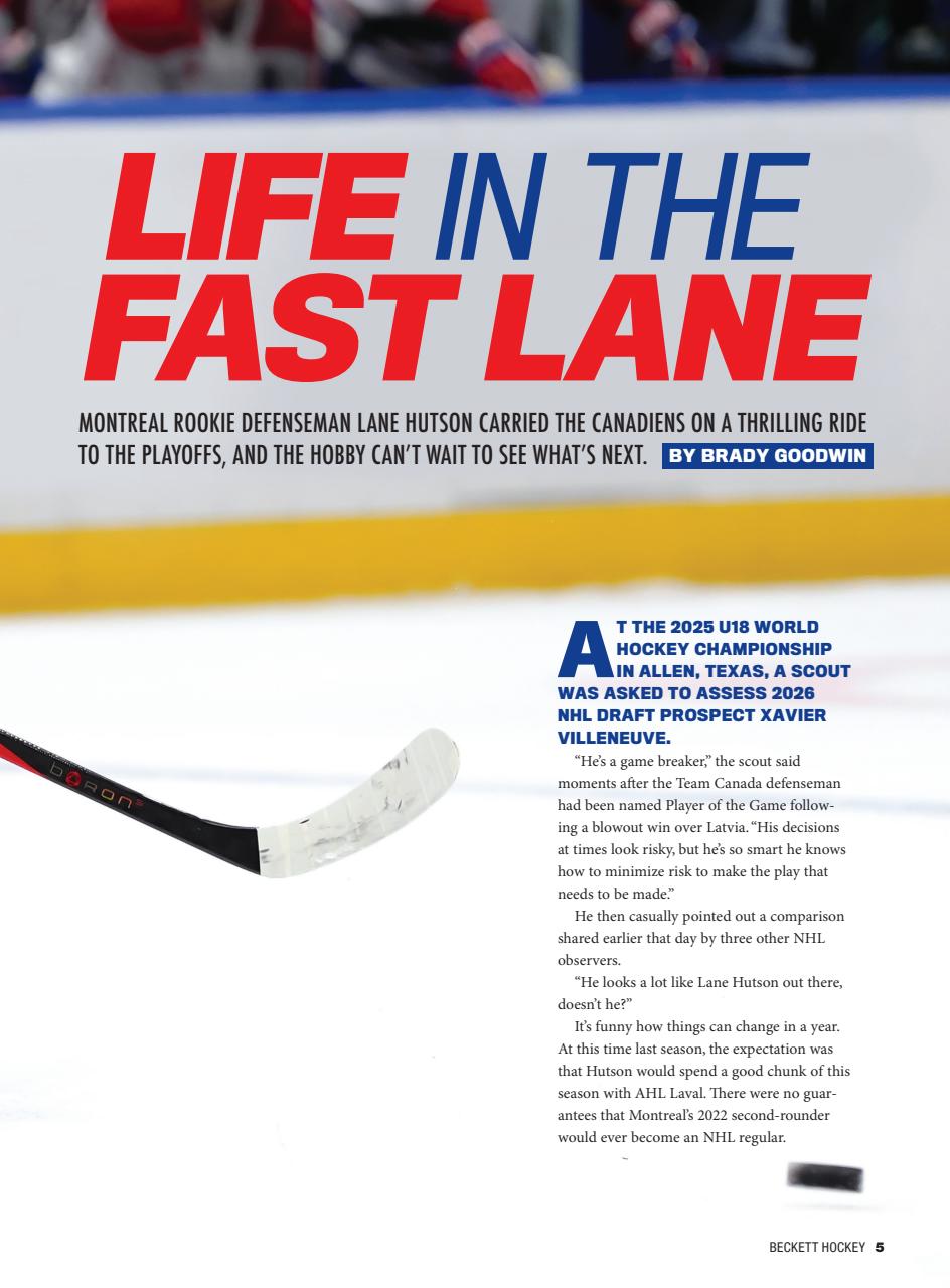 Beckett Hockey Magazine Preview Pages