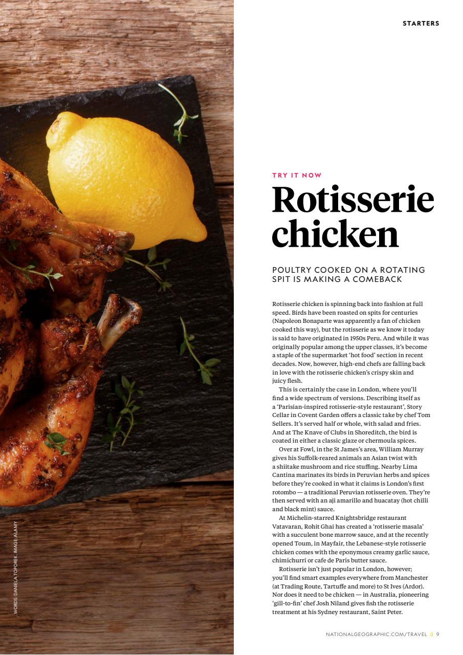 National Geographic Traveller Food Preview Pages