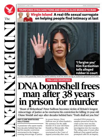 The Independent Daily Edition Newspaper issue Wednesday, 14 May 2025