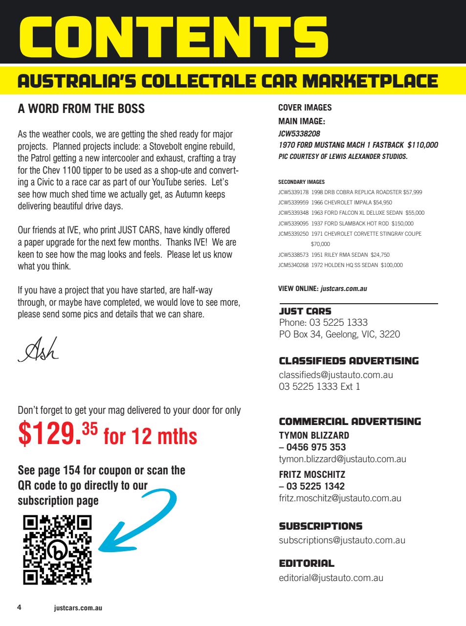 JUST CARS Preview Pages