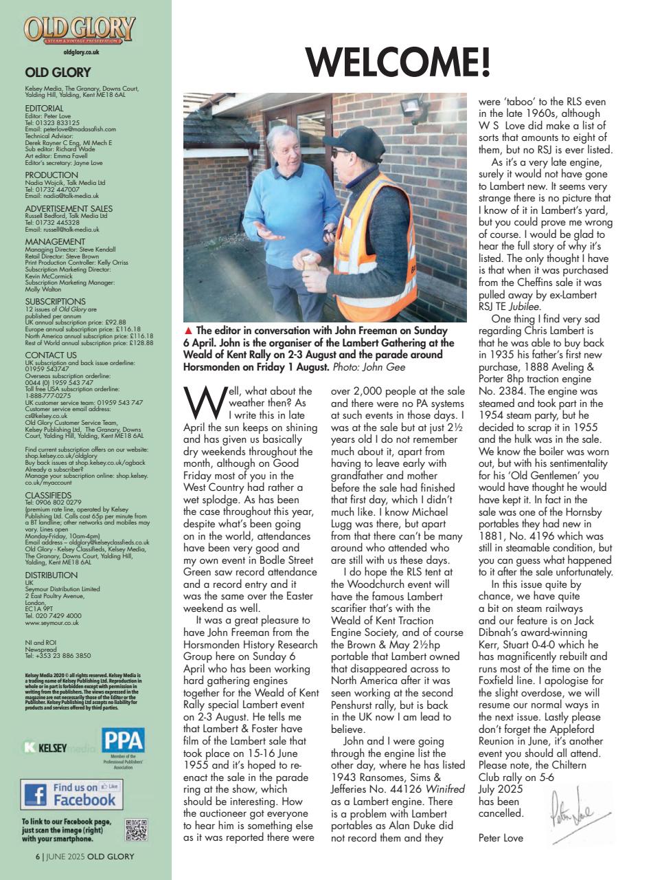 Old Glory Magazine Preview Pages