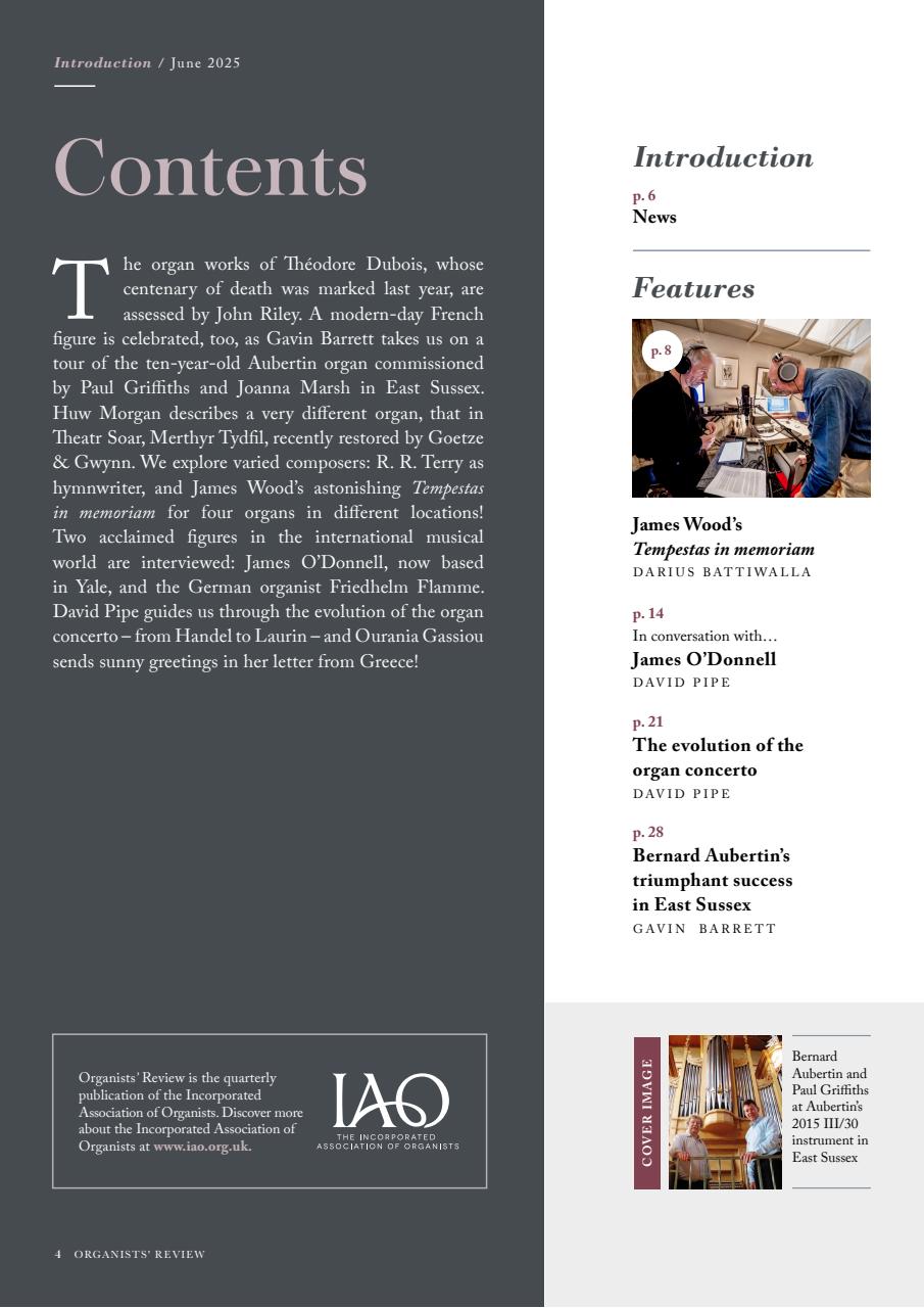 Organists' Review Preview Pages