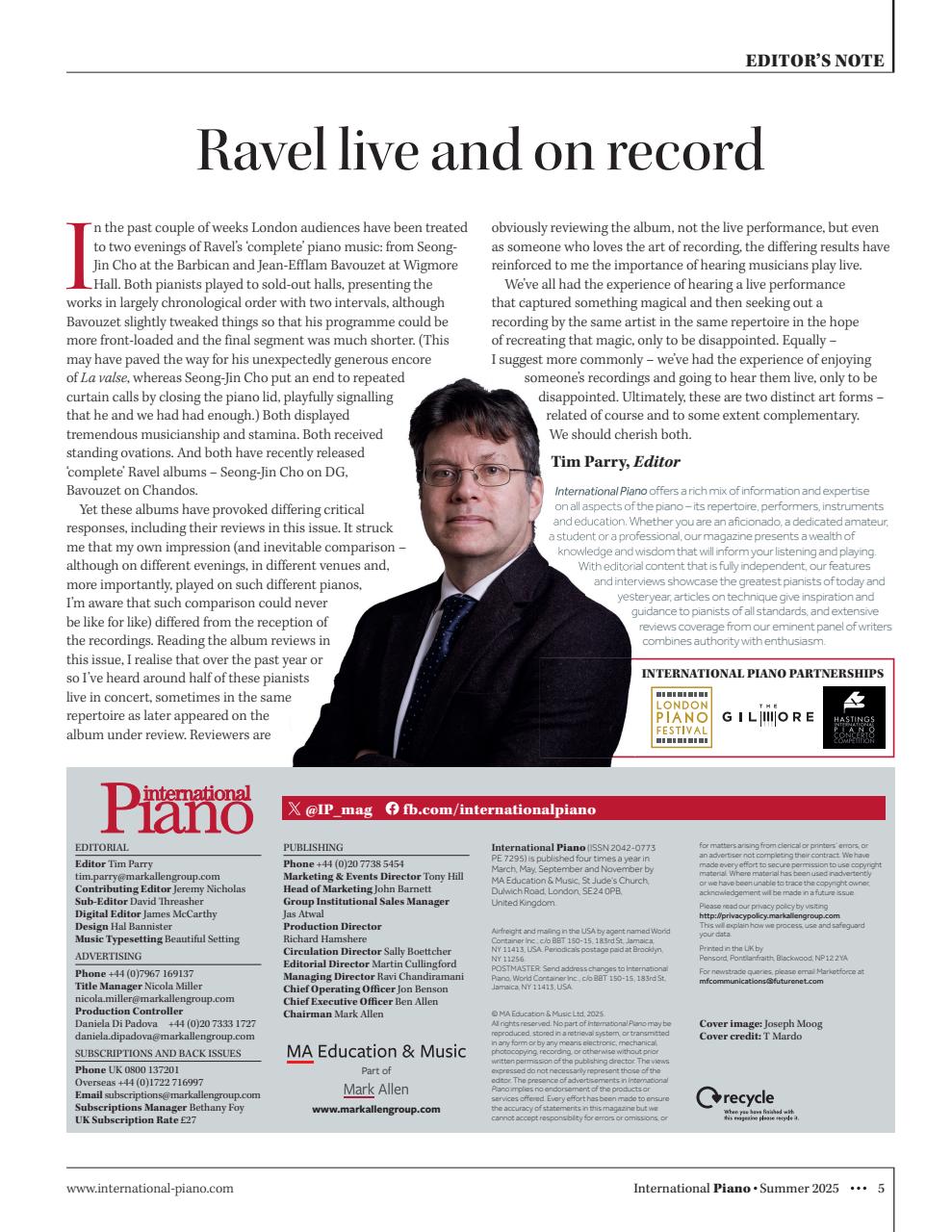 International Piano Preview Pages