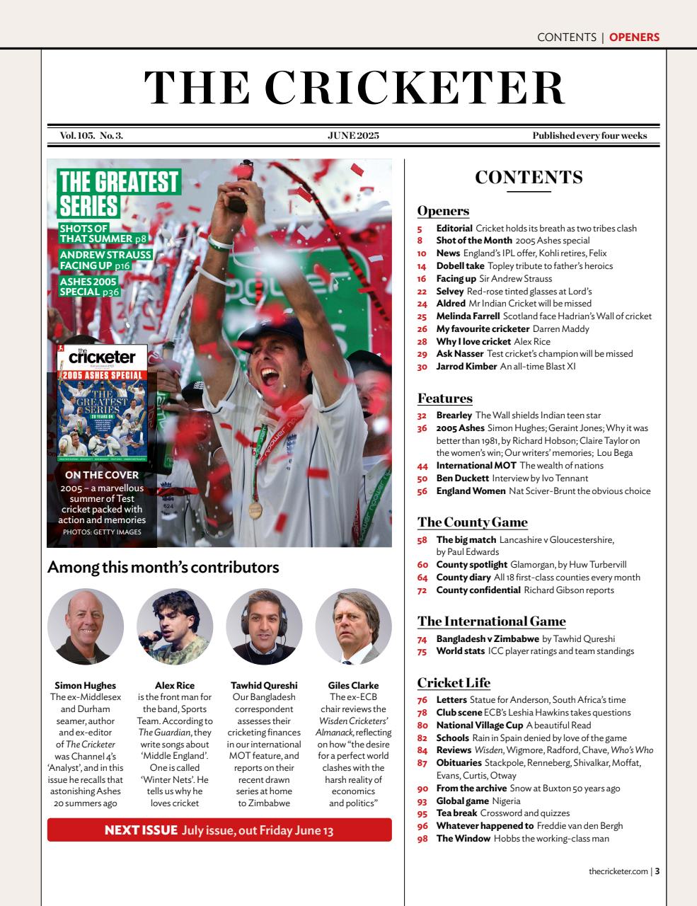 The Cricketer Magazine Preview Pages