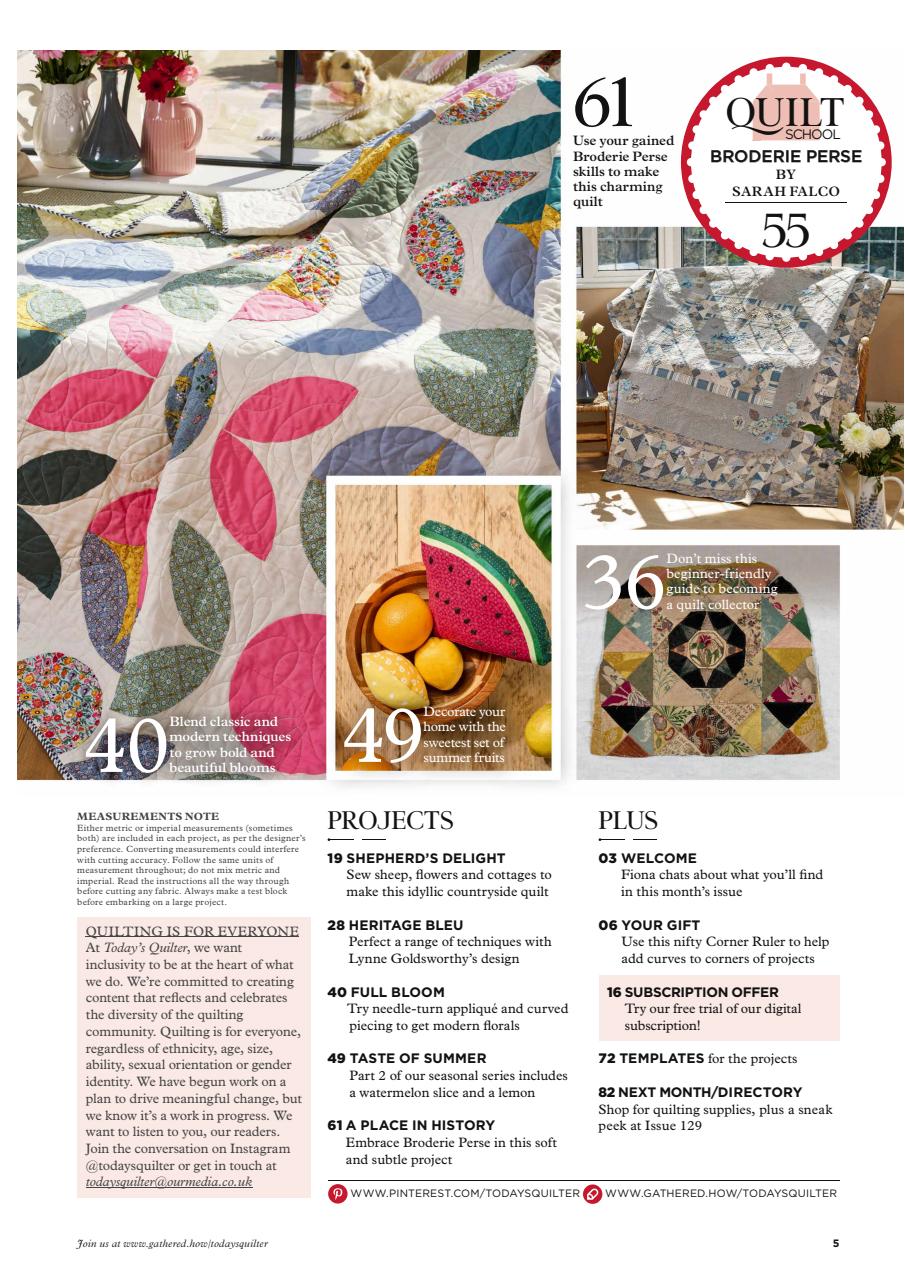 Today’s Quilter Preview Pages