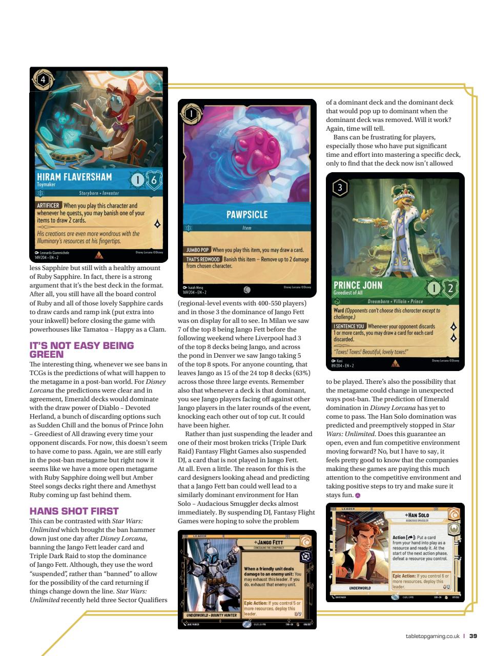 Tabletop Gaming Preview Pages