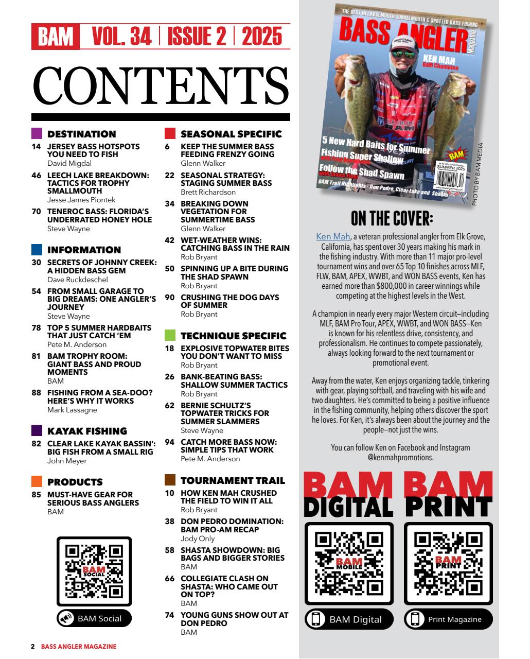 BASS ANGLER MAGAZINE Preview Pages