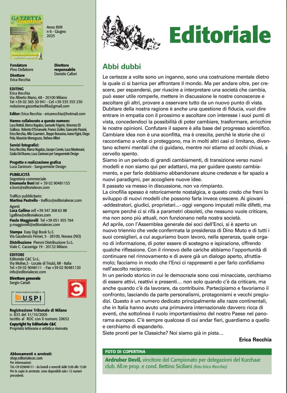 La Gazzetta Della Cinofilia Venatoria Preview Pages