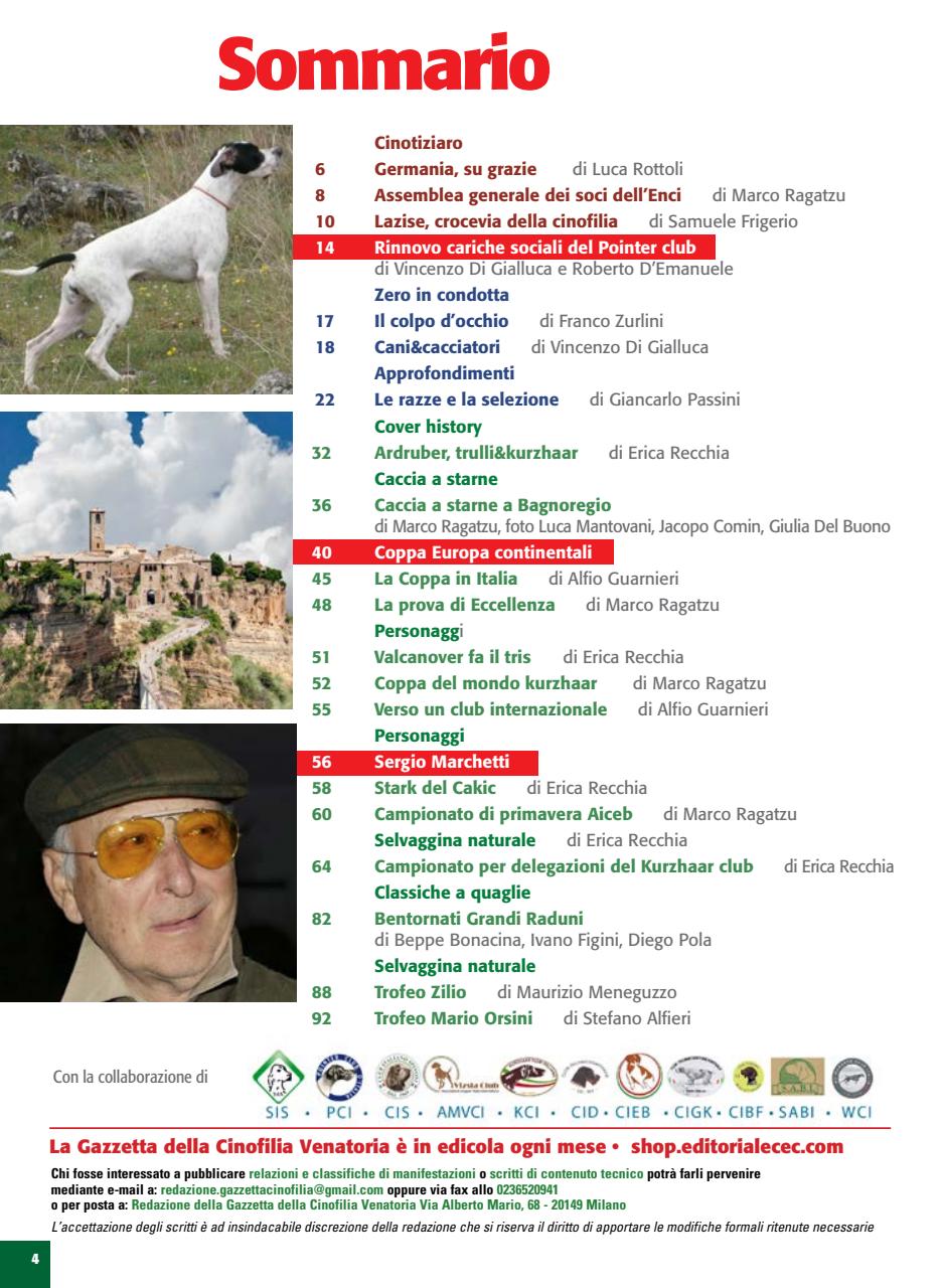 La Gazzetta Della Cinofilia Venatoria Preview Pages