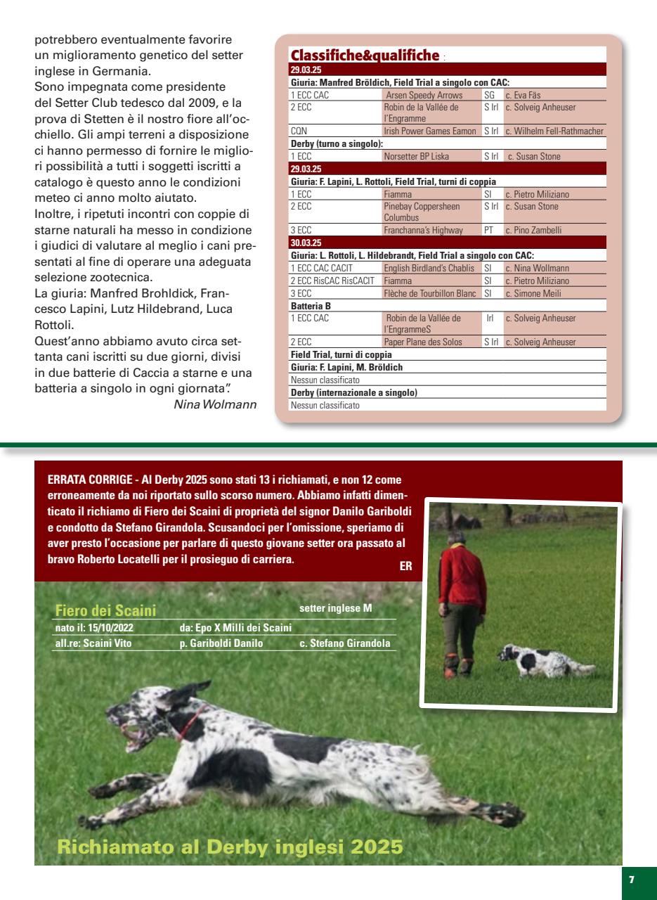 La Gazzetta Della Cinofilia Venatoria Preview Pages