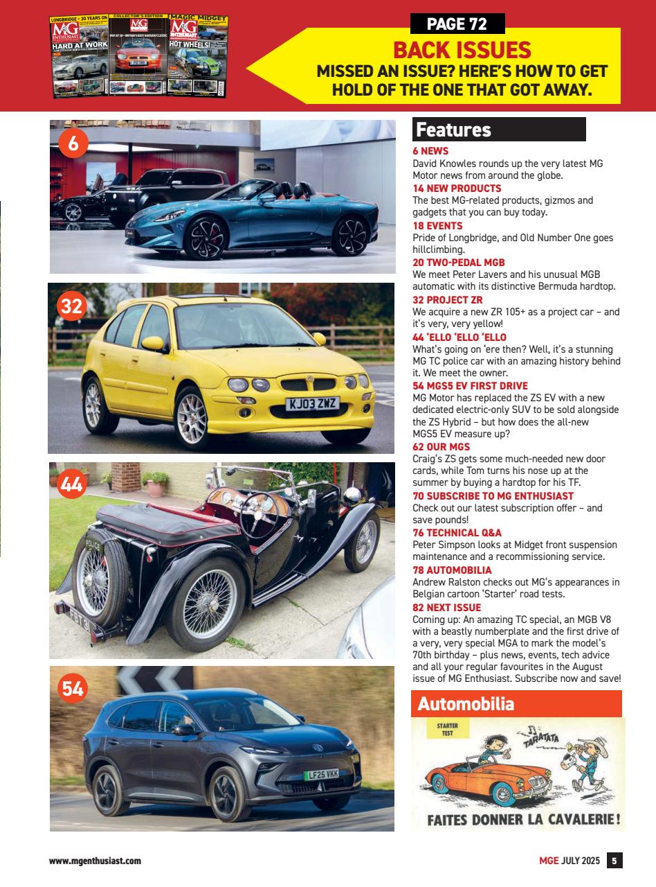 MG Enthusiast Preview Pages