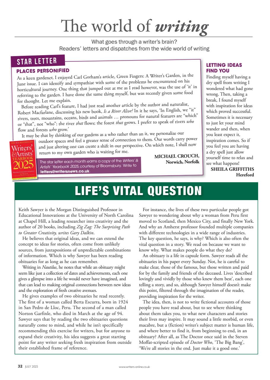 Writing Magazine Preview Pages