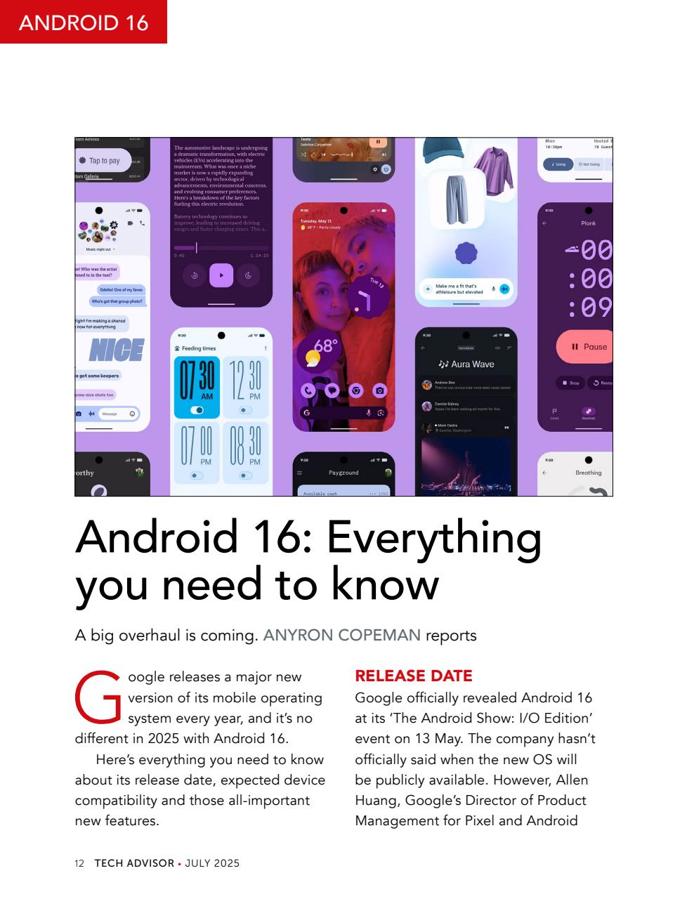 Tech Advisor Preview Pages