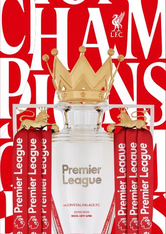 Liverpool FC Programmes issue vs Crystal Palace 24/25