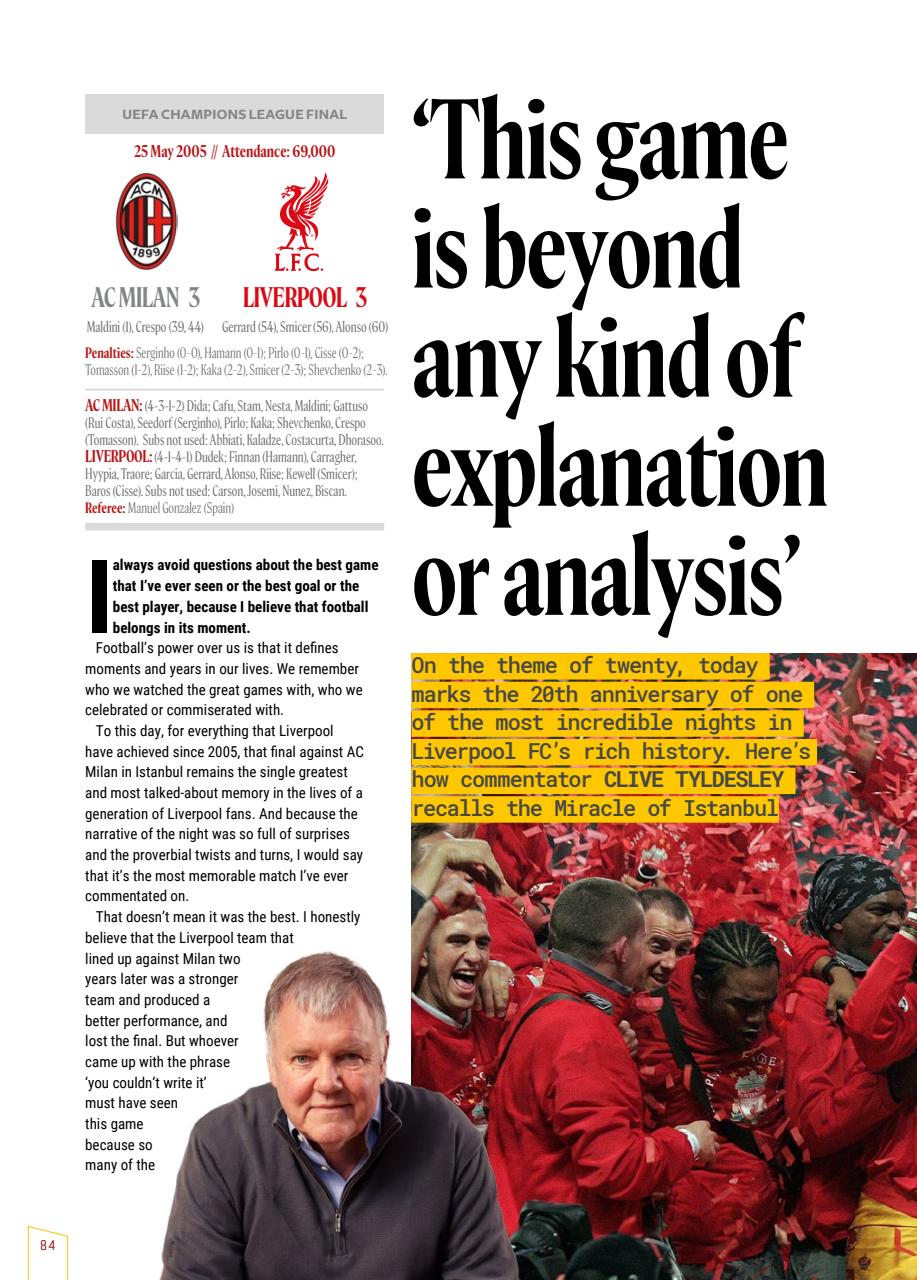 Liverpool FC Programmes Preview Pages