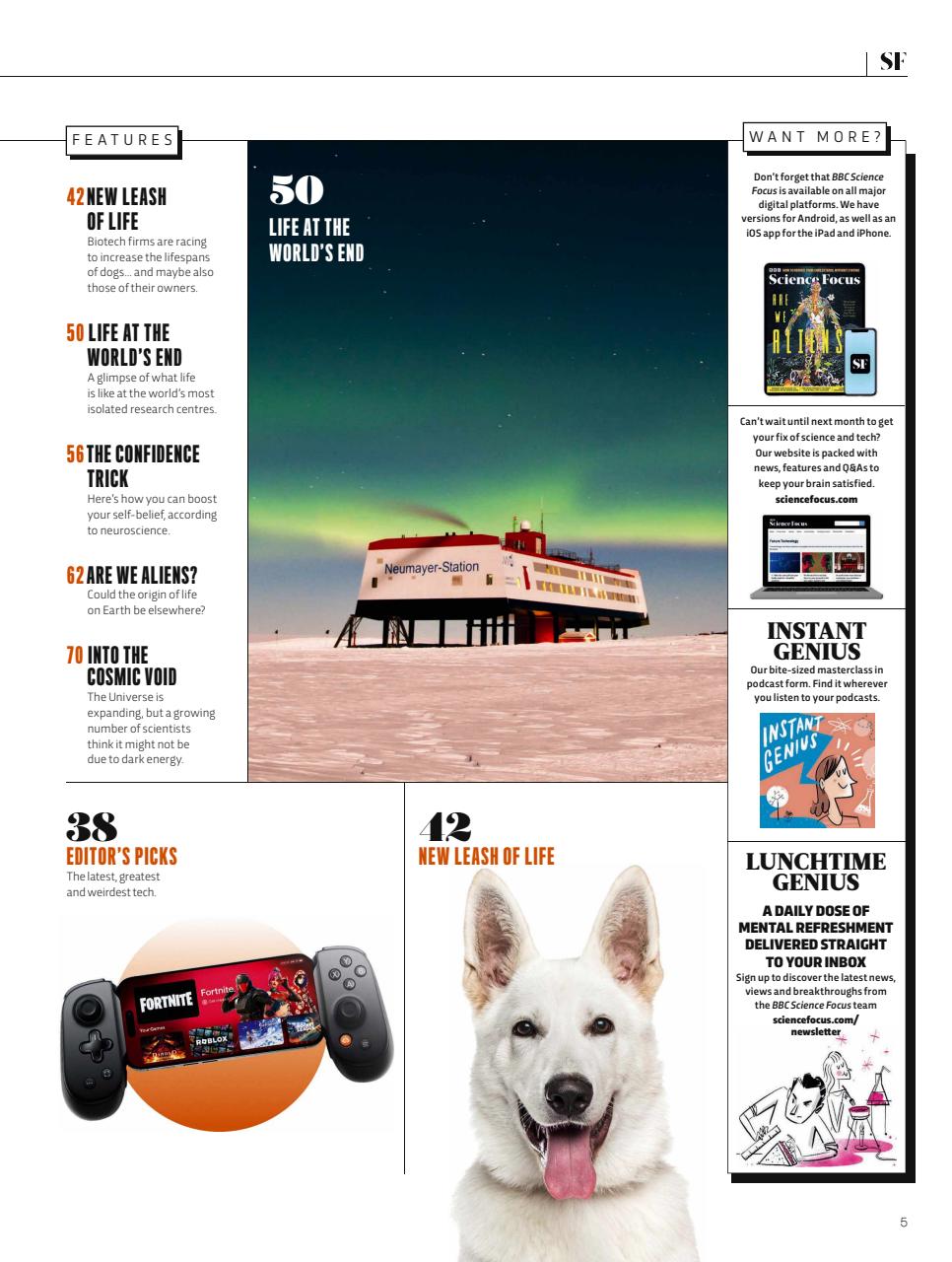 BBC Science Focus Magazine Preview Pages
