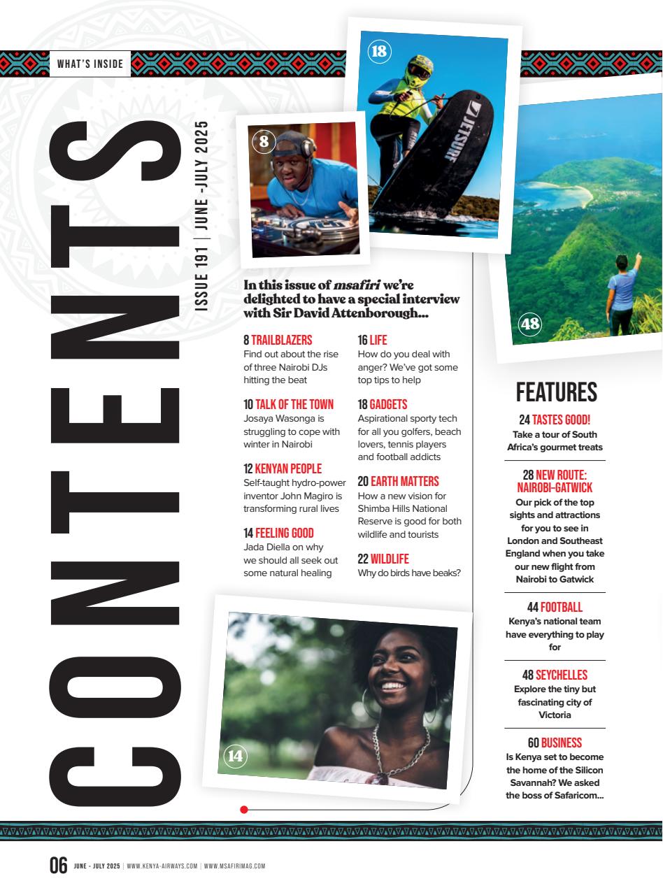 MSAFIRI – Kenya Airways Inflight Preview Pages