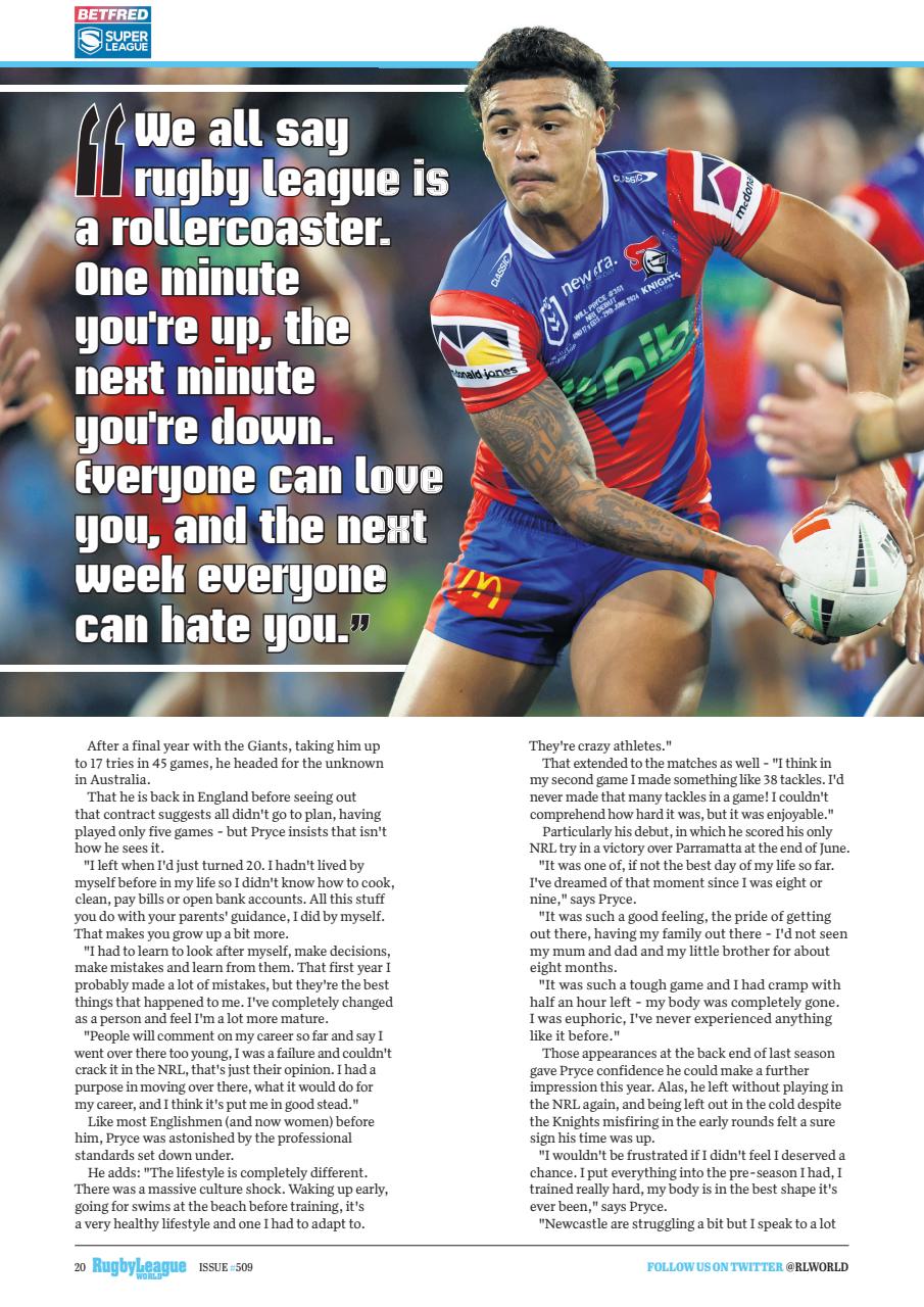 Rugby League World Preview Pages