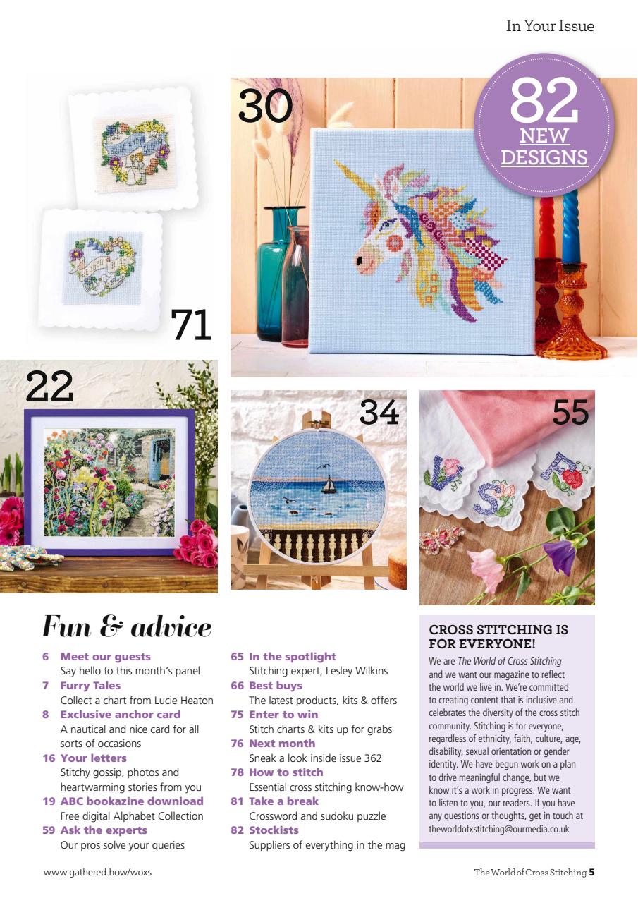 The World of Cross Stitching Preview Pages