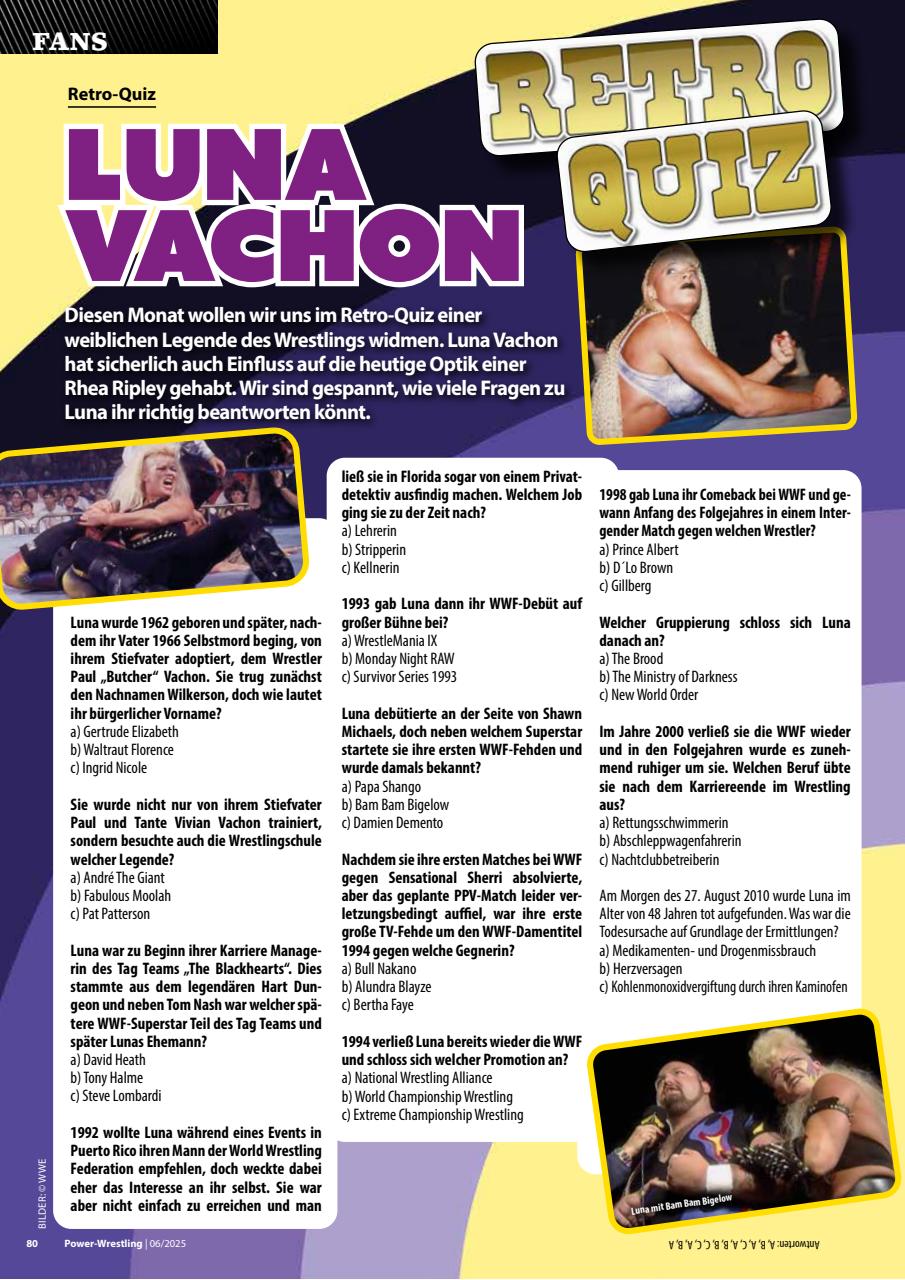 Power-Wrestling Preview Pages