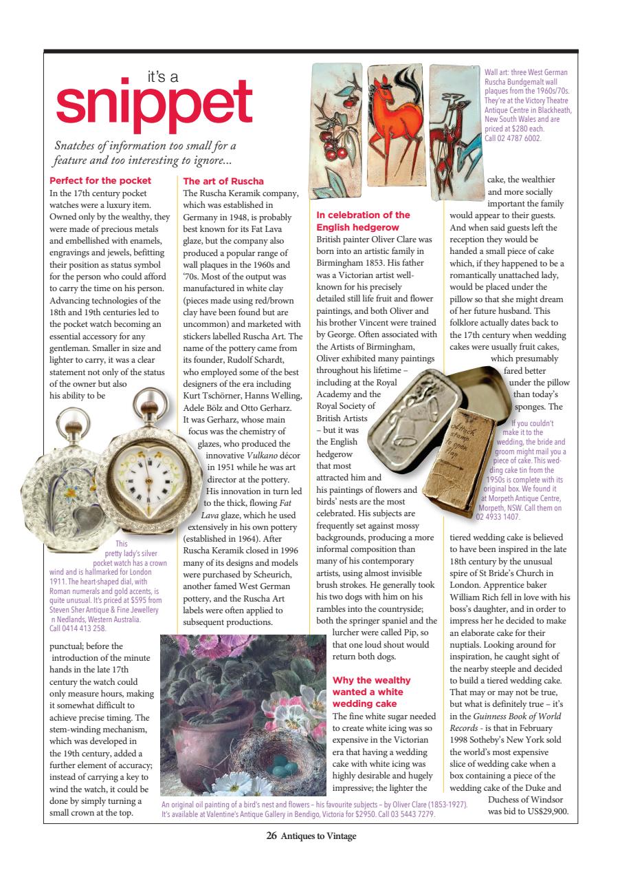 Antiques to Vintage Preview Pages