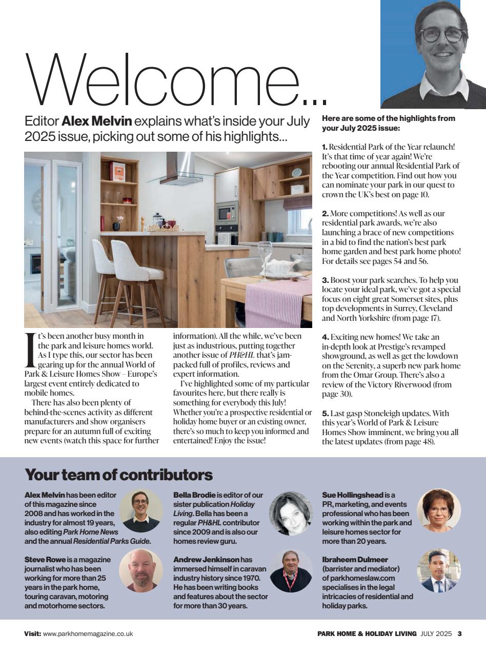 Park Home & Holiday Living Preview Pages