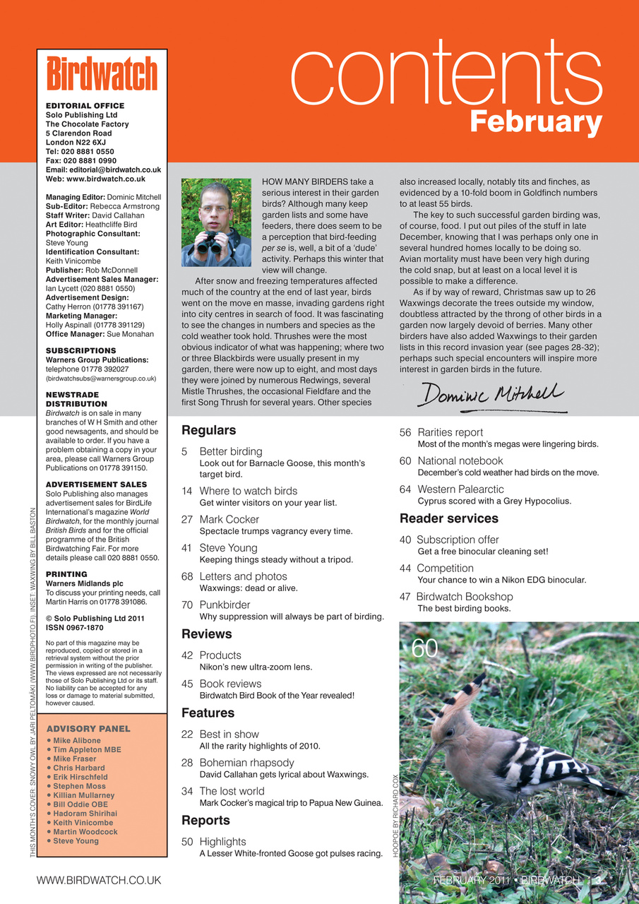 Birdwatch Magazine Preview Pages