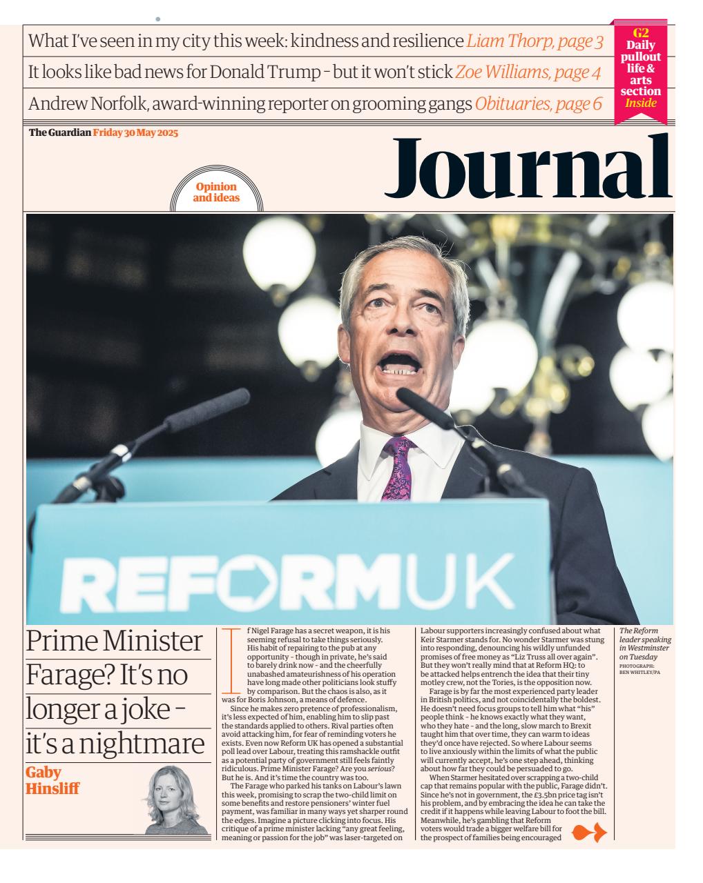 The Guardian Newspaper Preview Pages