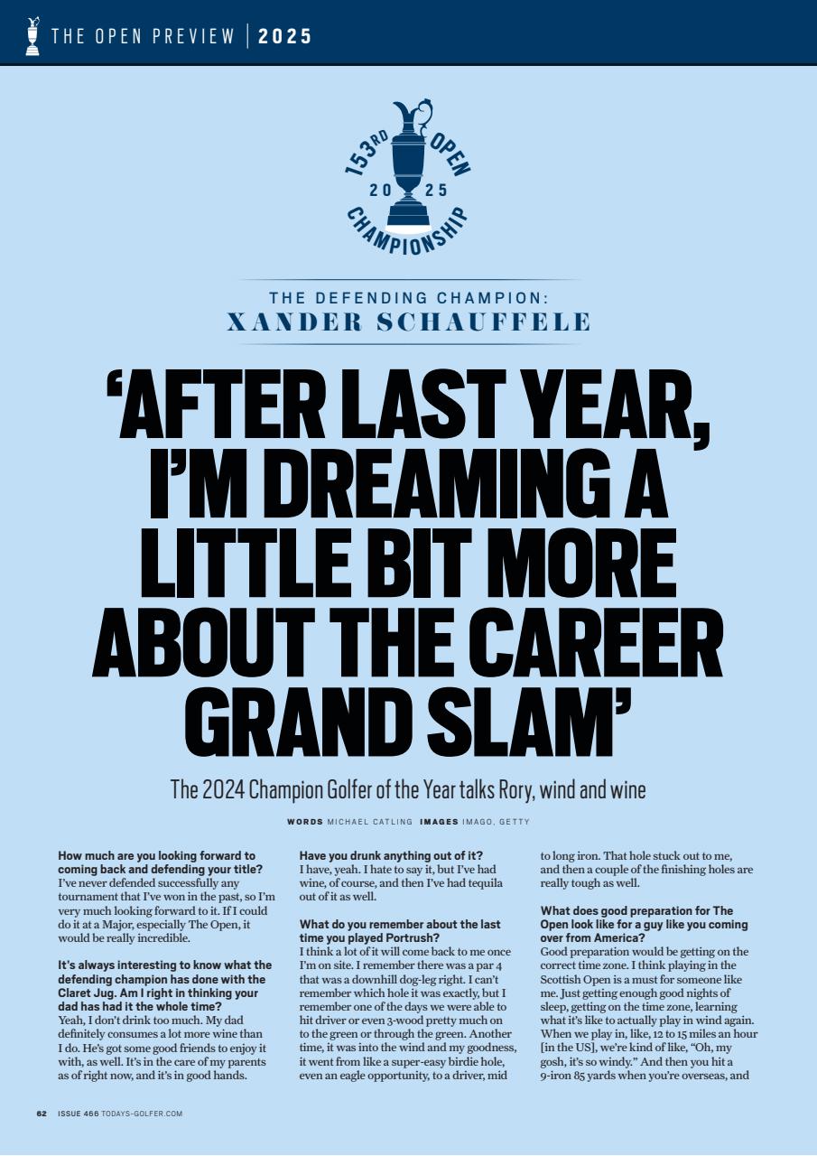 Today's Golfer Preview Pages