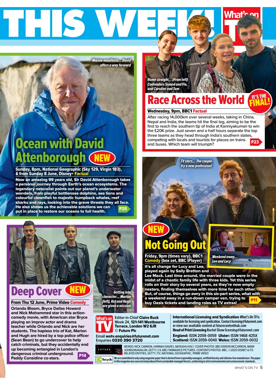 What's on TV Preview Pages