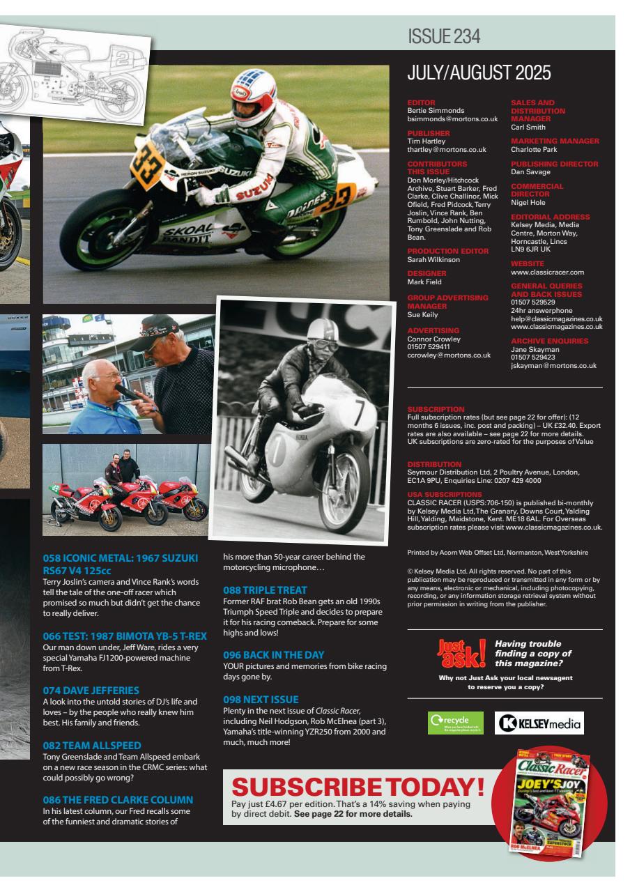 Classic Racer Preview Pages