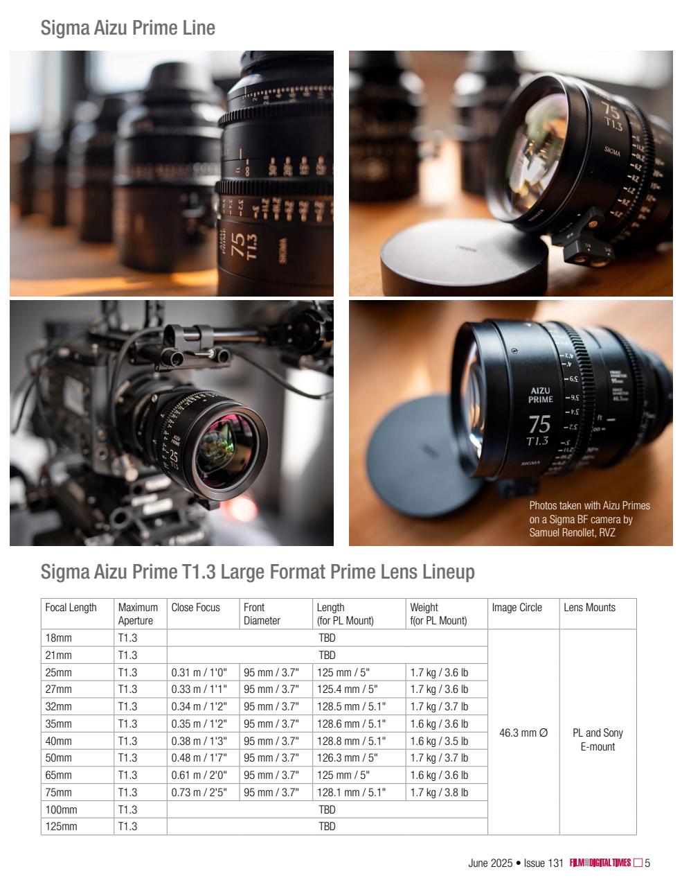 Film and Digital Times Preview Pages