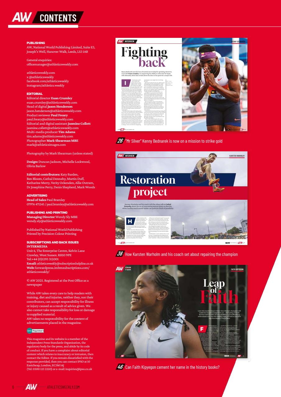 AW – Athletics Weekly Magazine Preview Pages