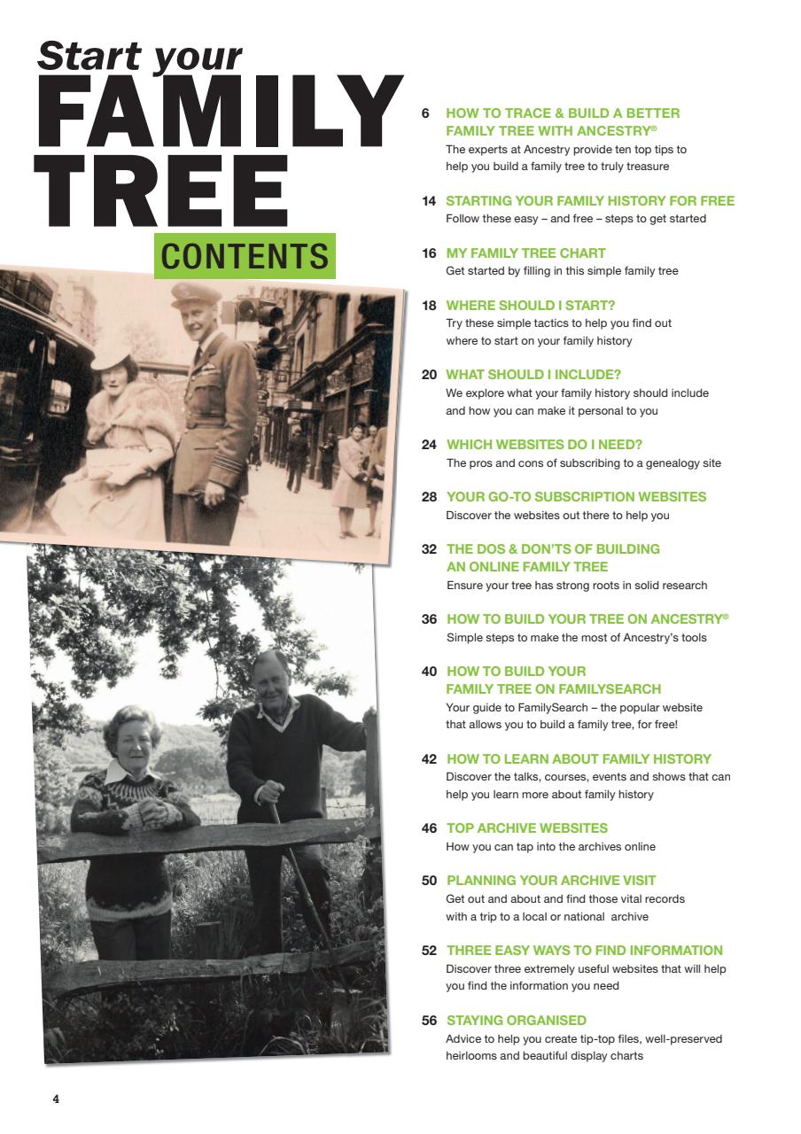 Family Tree Preview Pages