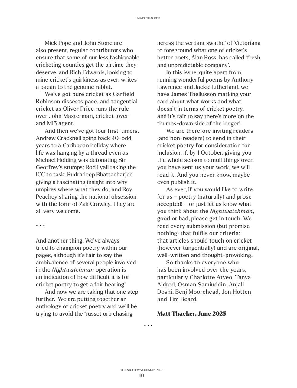 The Nightwatchman Preview Pages