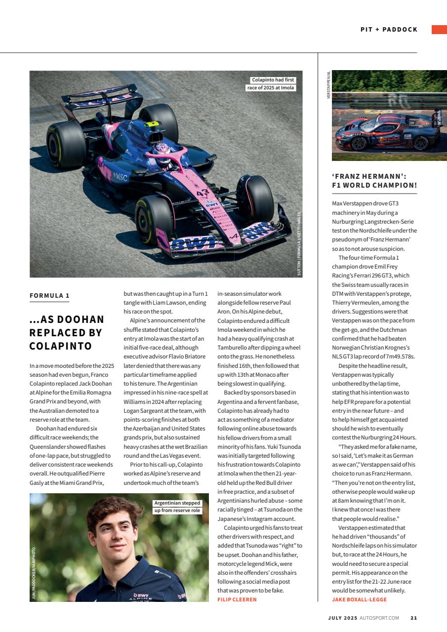 Autosport Preview Pages