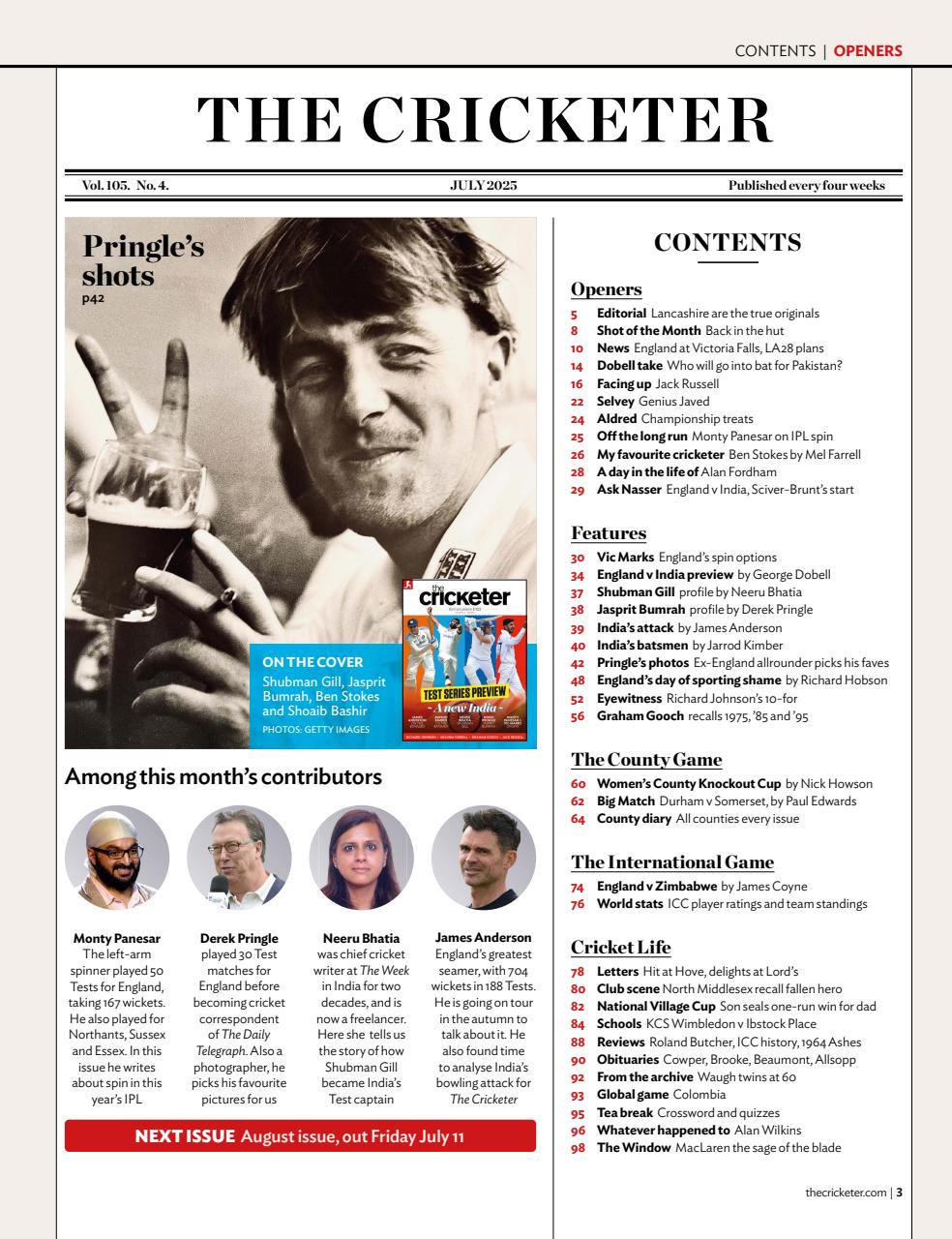 The Cricketer Magazine Preview Pages