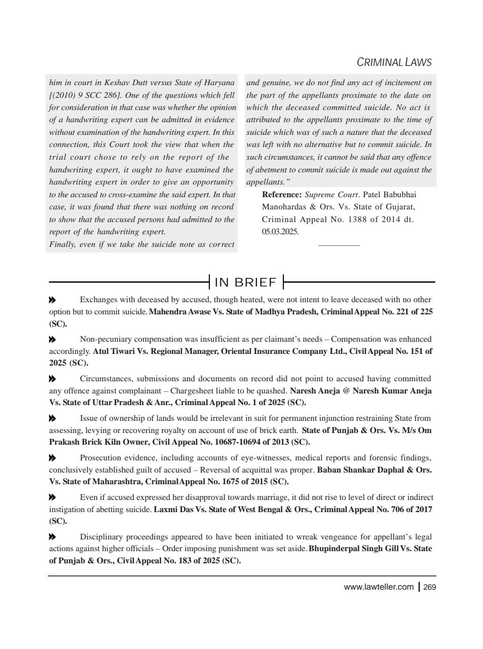 Lawteller – A Legal Awareness Magazine Preview Pages