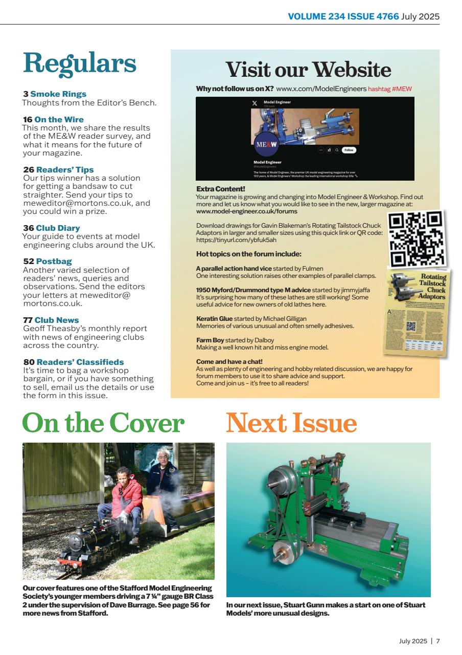 Model Engineer & Workshop Magazine Preview Pages