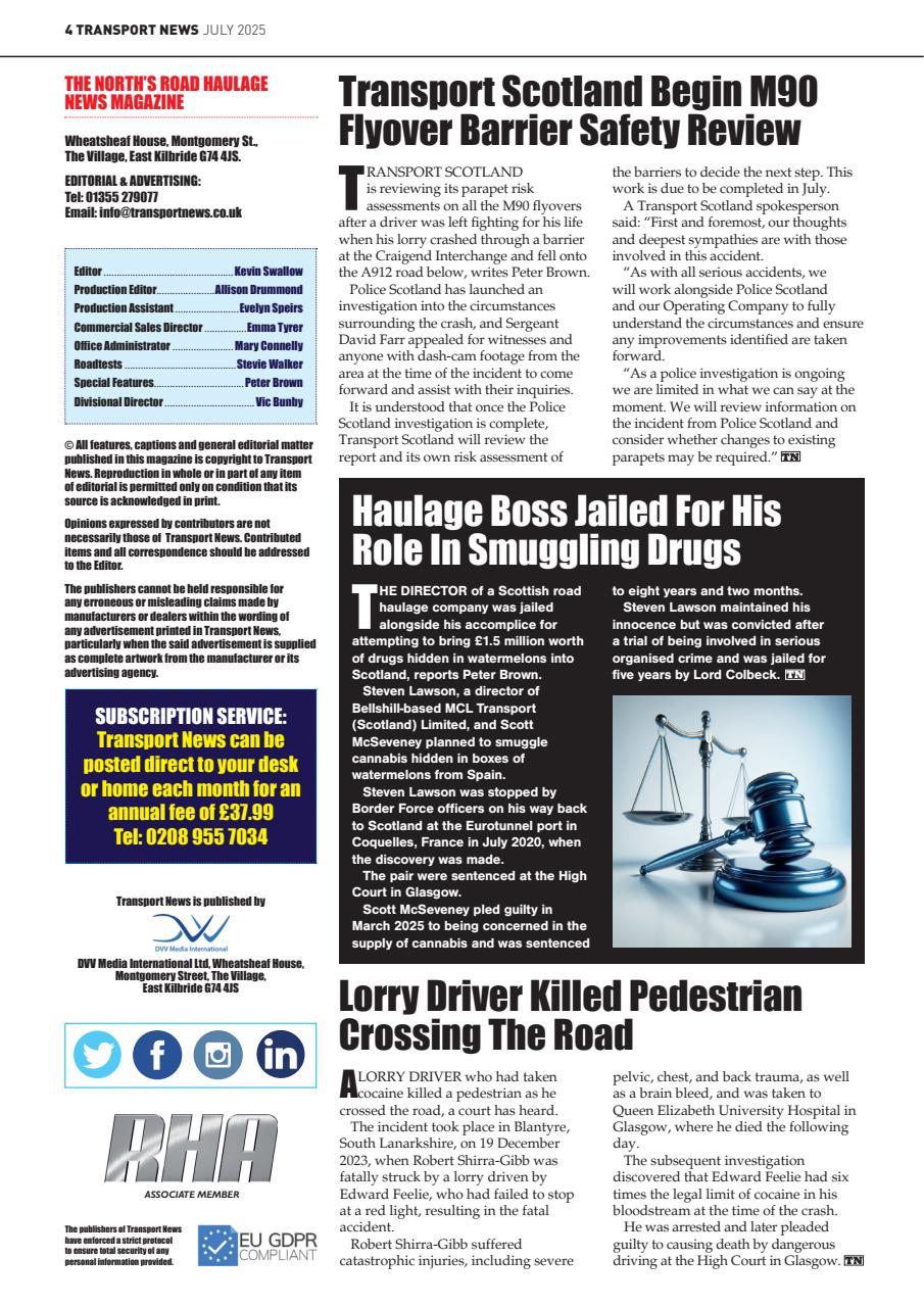 Transport News Preview Pages